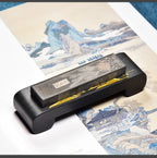 She Yan Water Wave Chinese Ink Stick Bed Natural Stone Stamp Holder Rest for Chinese Calligraphy Decoration Supply