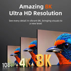 CABLETIME 8K Slim HDMI 2.1 Cable HDMI to HDMI Cable 8K@60Hz 4K@120Hz Ultra HD Resolution 3.8mm Width for Laptop Lenovo Dell