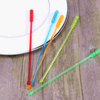 50 Pcs Drinks Coffee Stirrers Swizzle Sticks Long Handle Mix Cocktail Beverage Acrylic