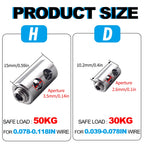 10pcs 2/3mm Wire Rope Clamps Stainless Steel Cable Fastener Adjustable Screw Copper Metal Clip Sling Fitting