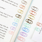 50pcs Metal Macaron Love Heart Paper Clips Gold Rose Gold Mini Bookmark Ticket Photo Binder Clips Patchwork Clip Office Supplies