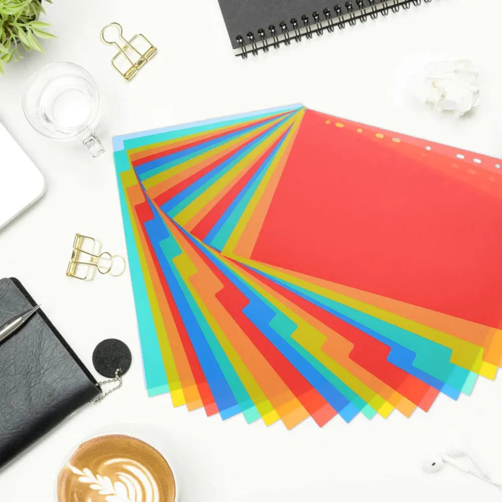 10/21 PCS Binder Dividers, Number 1-10, Letter A-YZ Label Notebook Dividers, Suitable for 2/3/4/11 Ring Binders.