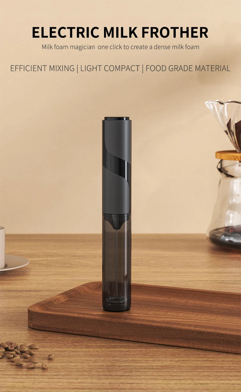 Portable Battery Stirrer Milk Frother Handheld Foam Maker for Lattes Whisk Drink Mixer Coffee Electric Egg Beater Kitchen Tool