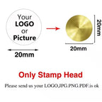 Custom Brass Wax Seal Stamp Personalized LOGO 25/30/40/50mm Round/Square Wax Sealing Head For Wedding Invitation Card Decor Seal