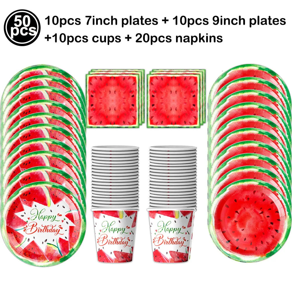 Watermelon Party Tablecloth Plastic TableCover One in a Melon Theme Girl Birthday Decoration 1st 2nd 3th Birthday Party Supplies