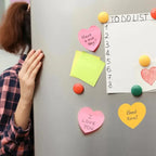 16/32 Pcs Heart Shaped Sticky Notes, 16 Colors 25 Sheets/Book, 400 Shape Sticky Notes, Cute Memo Pad Colorful Sticky Note Book