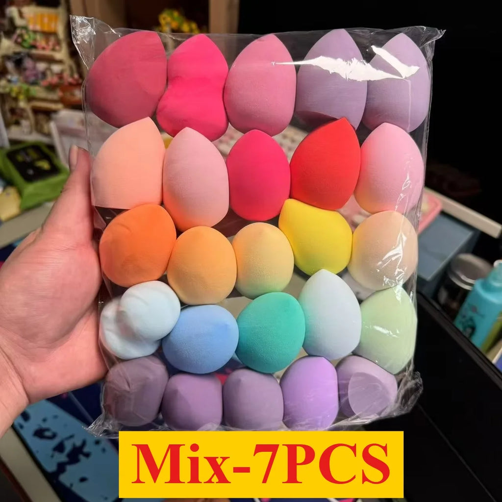 4/7/18 Piece Makeup Sponge Set Suitable for Liquid BB Cream Powder Application Makeup Egg Dry Wet Dual-Use Powder Puff Girl
