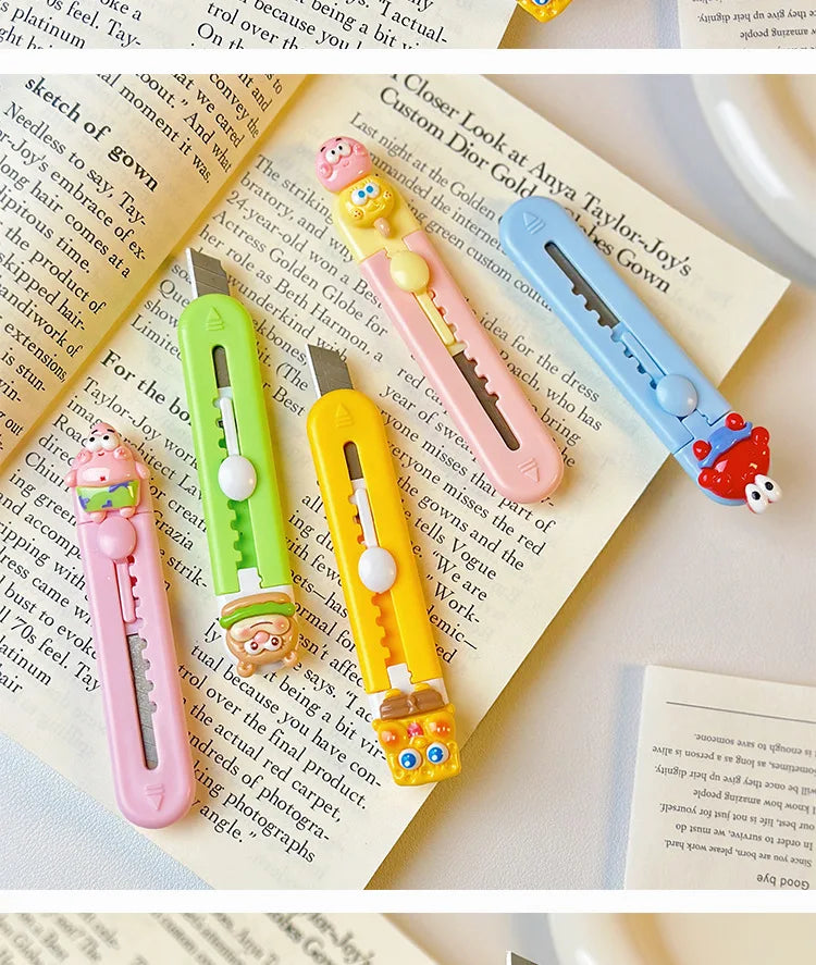 1Pc Creative Art Knife Cute Cartoon Express Delivery Artifact Portable Paper Cutter Hand Account Knife Letter Opener Sword