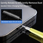 Ultimate Electronics Cleaning Kit: 50ml Screen Cleaner Spray Microfiber Cloth & Port Brushes for Phones, AirPods, Charging Ports