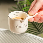 Espresso Coffee Ceramic Small Milk Cup Wth Scale Coffee Measuring Cup Extraction Cup With V-Shaped Mouth Pitcher
