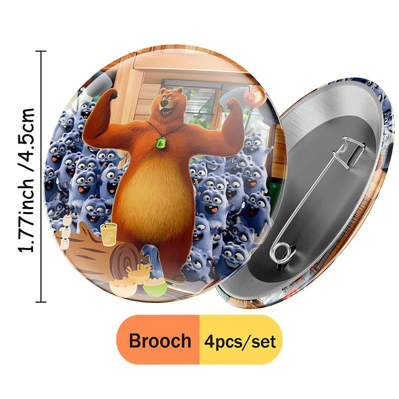 Grizzly and The Lemmings Cartoon Party Supplies Disposable Tableware Paper Plates for Birthday Shower Party Decoration Gifts