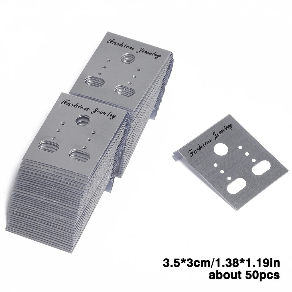 50pcs/lot 3.5x3cm Plastic Earrings Packing Cards Display Card for DIY Jewelry Earring Studs Retail Price Tag Earring Post Holder