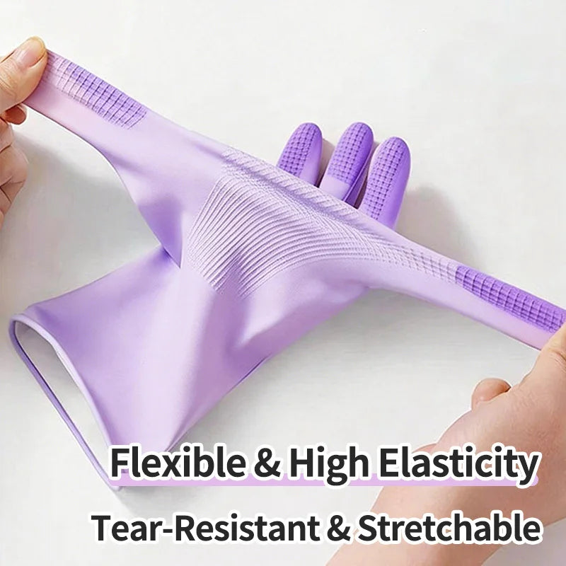 Latex Cleaning Gloves Non Slip Grip Waterproof Reusable for Dish Washing Kitchen Bathroom Household and Laundry Chores