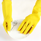 1 Pair Latex Dish Washing Gloves Women's Waterproof Household Kitchen Washing Bowl Washing Clothes Vegetable Cleaning