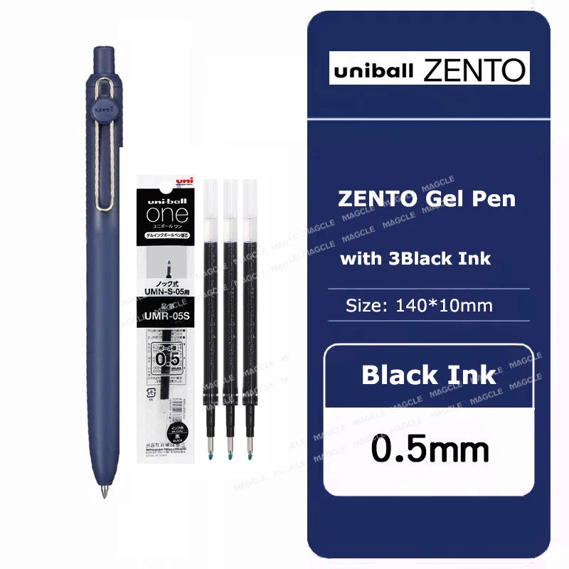 uniball ZENTO Standard 0.38/0.5mm Gel Pens,Water-Based Smooth Writing Roller Ball Pens Fit for a variety of occasions Stationery