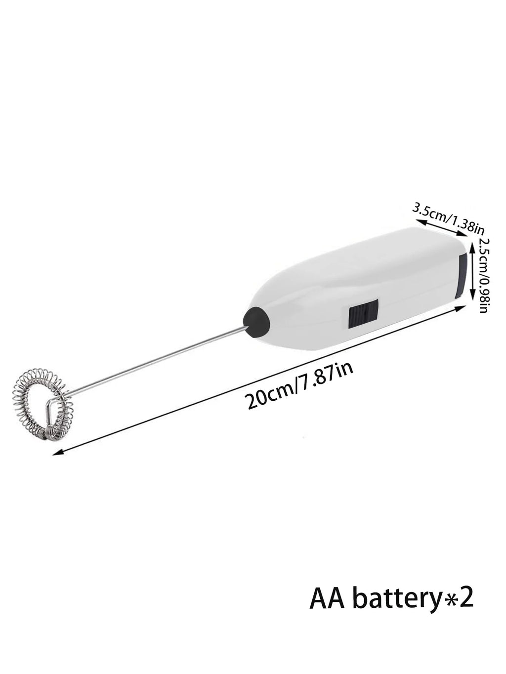 1pcs Mini hand-held whisk Battery Electric Coffee Mixer (no batteries)