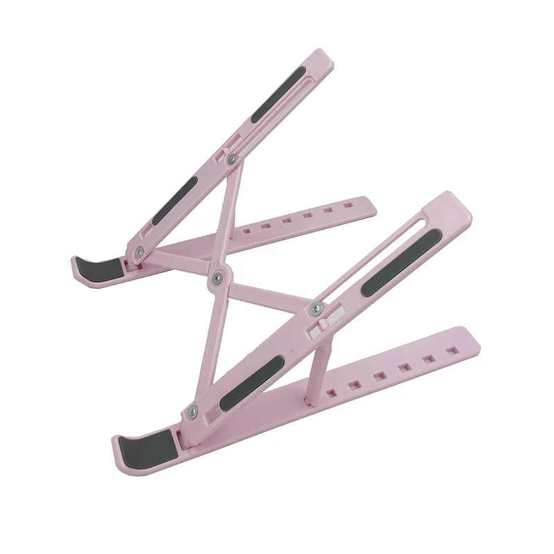 (BBQ4)Universal Laptop Stand Adjustable Notebook Holder For Macbook Non-slip Foldable Cooling Base Bracket For Tablet Phone