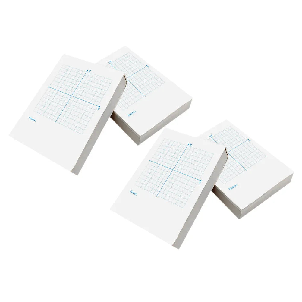 4 Books Xy Graph Paper Notebooks Dual-Side Math Practice Sheets Blank and Coordinate Grids for Calculations Graphing