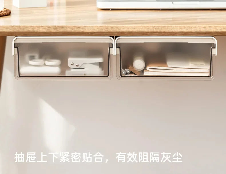 Hidden Storage Box for Drawers Under The Desk, Storage Rack for Desk Bottom in The Office, Desk Style Stationery Pen Holder