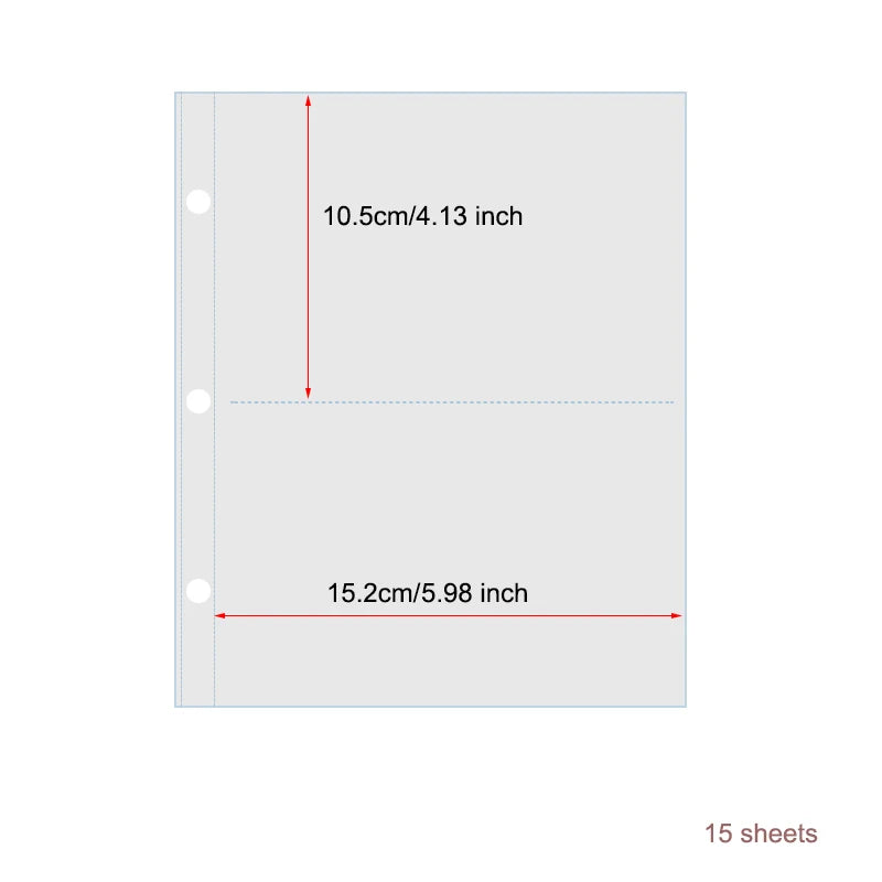 A5 3 Ring Binder Kpop Photocards Holder Photo Album Pocket Sleeves Clear Photo Card Collect Book Loose-leaf Binder Sheet Inserts