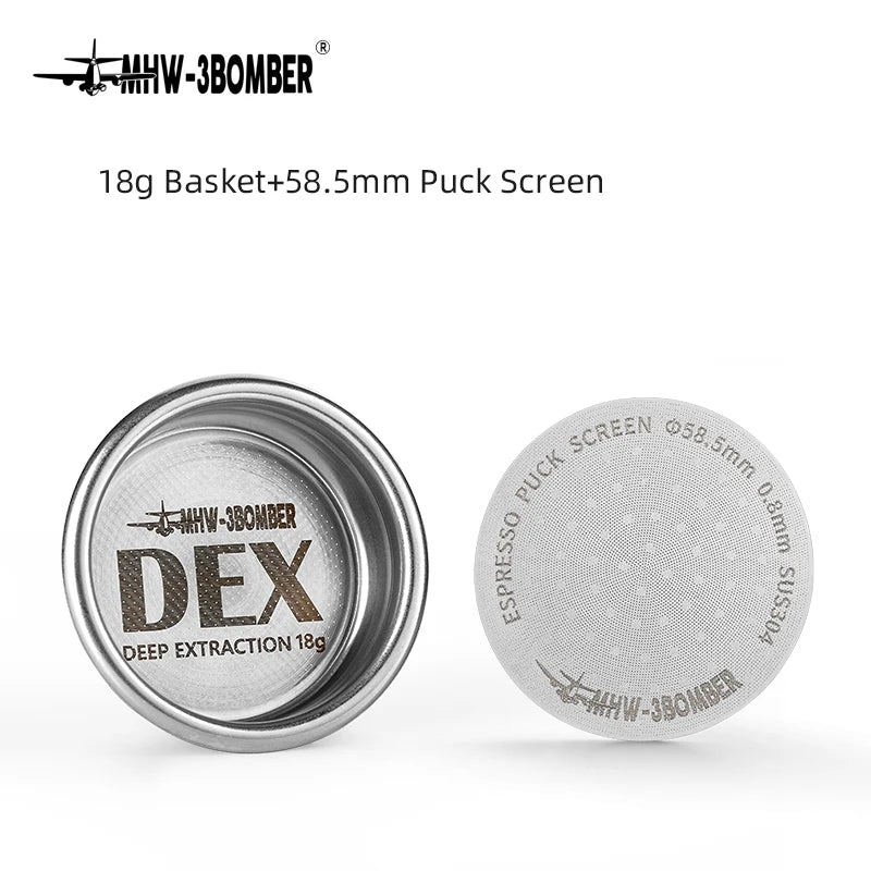 58.5mm Espresso Filter Baskets 15-20g Coffee Basket with Puck Screen Fit 58mm Espresso Portafilters Coffee Machine Accessories