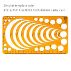 Template Measuring Ruler Circular Oval Ruler Durable K Resin Drawing Design Furniture Architect Template Drafting Ruler