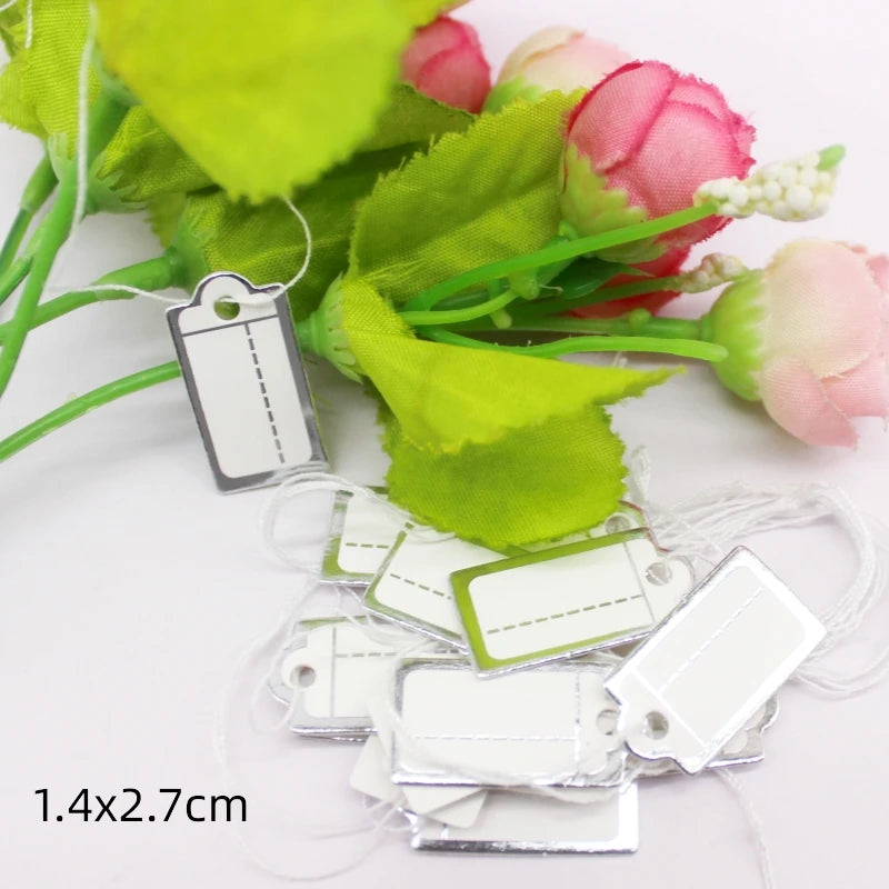 100 pieces of large-sized jewelry price tags, paper price tags, price tags, gold and silver border price tags