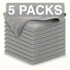 5 Packs Microfiber Cleaning Cloth, 30*30cm Mixed Color Cleaning Rags, Cleaning Towels for Car Care, House, Kitchen, Glass