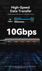 Vention Usb Hub 4 Port ABS Hub USB 3.2 10Gbps for Laptop Multi Splitter Adapter For Xiaomi Macbook PC Computer Accessories