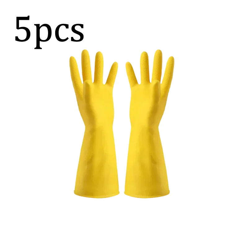 Latex Dishwashing Gloves Waterproof Household Kitchen Washing Bowl Washing Clothes Vegetable Cleaning Household Unisex