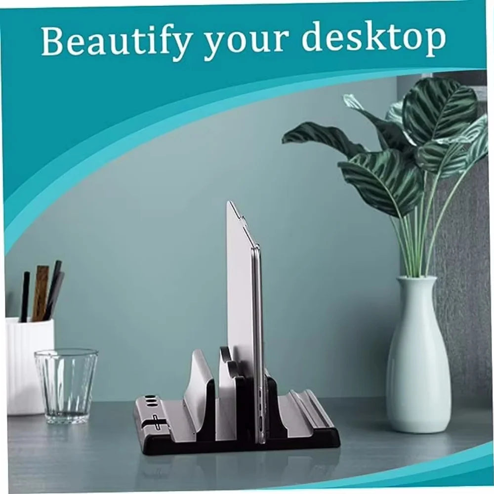 Adjustable Laptop Stand Vertical Save Desktop Space Easy To Place Computer Accessories Scalable Width for Office Desk Storage