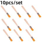 10Pcs  Wooden Handle Brush, Nylon Bristles Welding Cleaning Tools For Solder Flux Paste Residue Keyboard PC