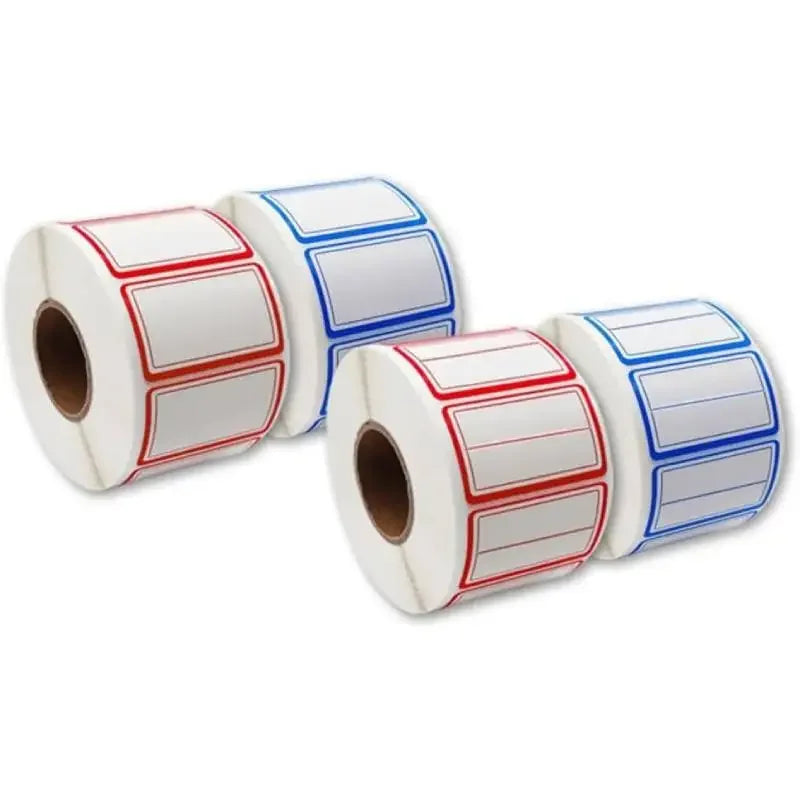 500pcs Name Tag Stickers Plain Labels Adhesive Tags Name Badge Stickers for School Office Home Clothes Mailing Storage Bins