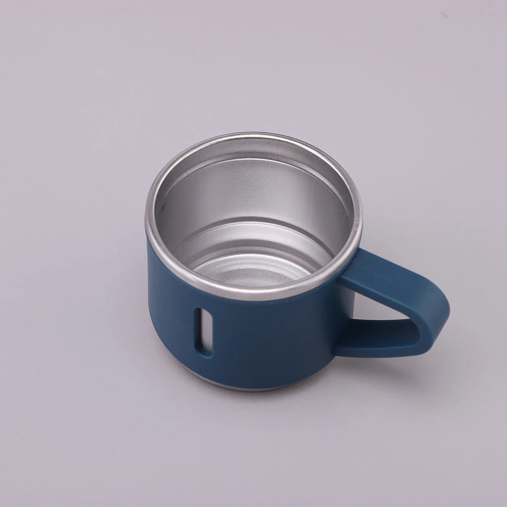 One Cup Three Lid Thermos Cup Set 304 Stainless Steel Handle Lid Gift Cup Men's And Women's Portable Gift Box Set