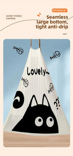 100PCS Thickened Trash Bags with Cute Cartoon Design Sturdy Tear-Resistant Garbage Liners Great for Kitchen Bathroom Office