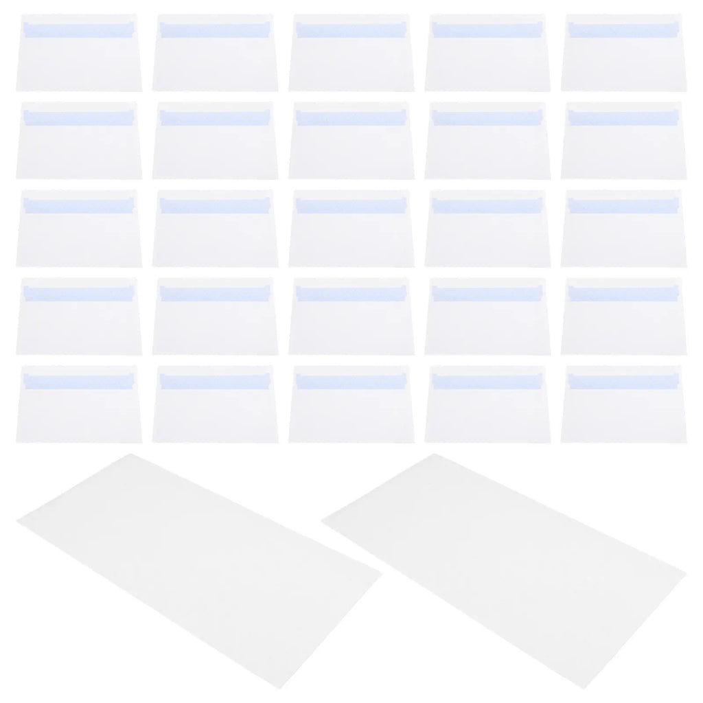 50Pcs White Self Seal Envelopes Letter Size Mailing Envelopes Peel and Seal Document Security Office Business Mailers Packaging