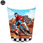 Motorcycle Dirt Biker Birthday Party Supplies Motocross Dessert Paper Plates Cups Napkins Disposable Tableware Favor For Boys