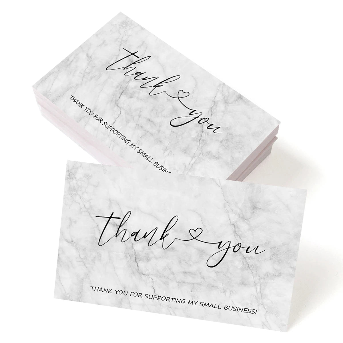 50pcs Thank You Card for Supporting My Small Business Cardstock Thank You Cards for Gift Packaging Party Wedding Invitation Card