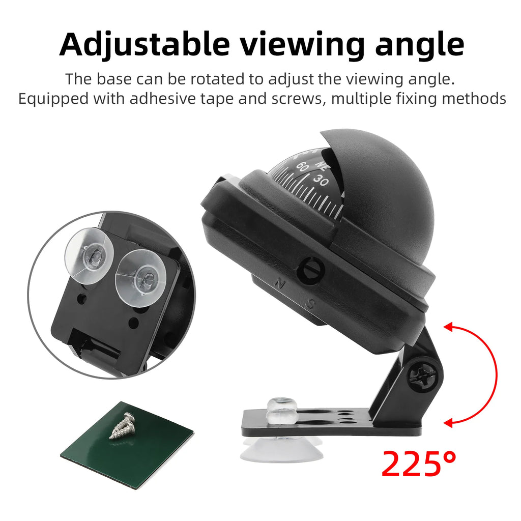 Multifunctional Compass Portable Compact Navigation Device Universal Outdoor High Precision Compass For Car Boat Moto Bicycle