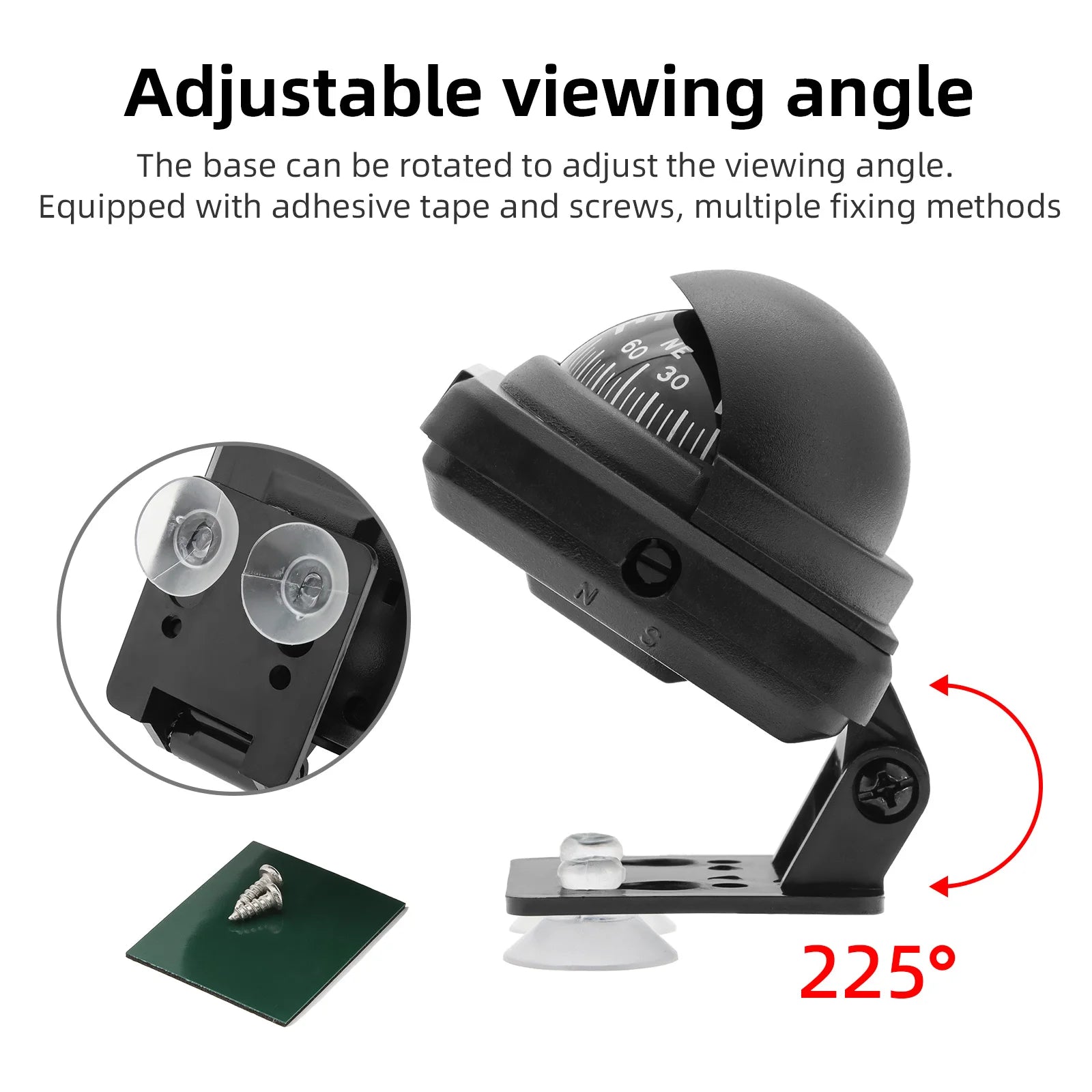 Multifunctional Compass Portable Compact Navigation Device Universal Outdoor High Precision Compass For Car Boat Moto Bicycle