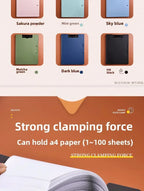 New A4 File Folder Clipboard Writing Pad Memo Clip Board Double Clips Organizer School Office Stationary