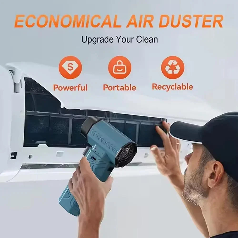 880000RPM Air Blower Powerful  Mini Turbo  Fan ,10000mAh 600g Thrust 70m/s Wind Brushless Duster leaf Removal Dryer keyboard