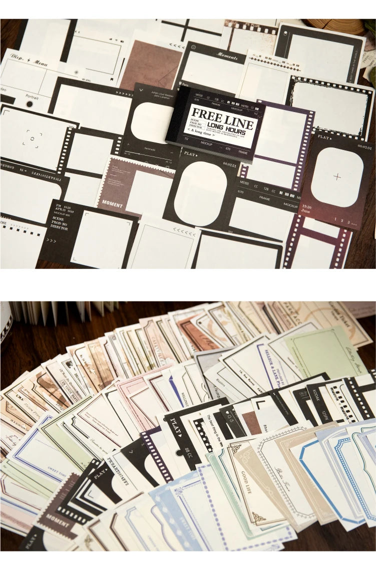 Yoofun 96 sheets Vintage Style Memo Pad Material Paper for Journal Planner Scrapbooking Materials Stationery Notes Paper