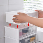 Desktop pull-out organizer jewelry storage box with stackable single-layer drawer design for bracelets and necklaces