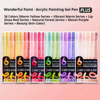 Languo 90 Colors Painting Acrylic Gel Pens Large Capacity Ink Pen for Drawing Diary Diy Coloring Doodling Painting Art Supplies