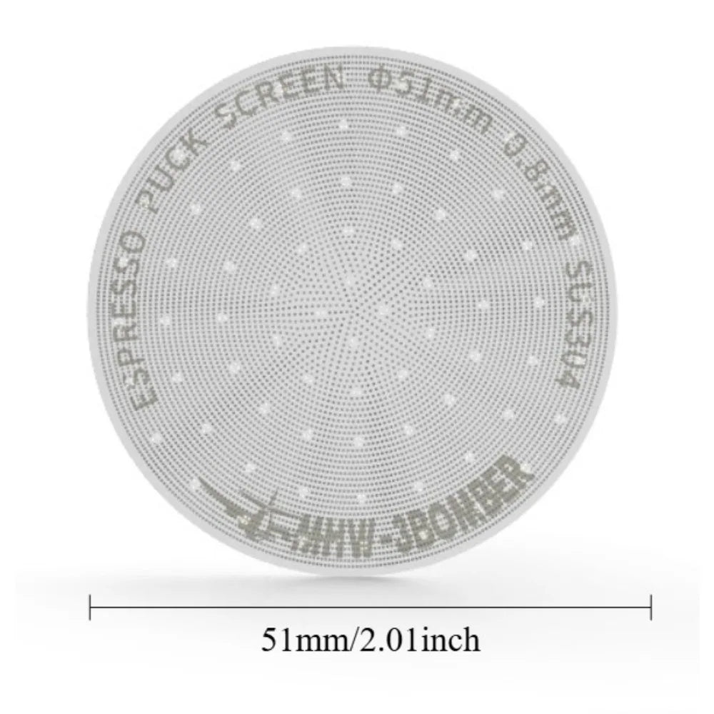 51mm Espresso Puck Screen Metal Coffee Filter Reusable Espresso Filters for 54mm Portafilter Basket 0.8mm Thickness