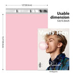 Poly Mailers 12x15.5" 50 Pcs, Durble Shipping Bags For Clothes, Pink Waterproof Self Seal Mailing Envelopes, Strong Adhesive Pa
