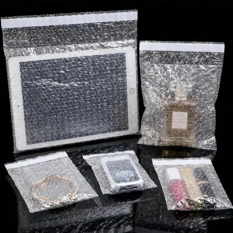 Transparent Bubble Mailers Self-sealing Plastic Shockproof Shipping Bag Self-adhesive Bubble Foam Packing Bags Cushioning Bag