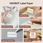 Niimbot B1 Portable Printer White Sticker 2/3/4/5Rolls Waterproof Paper Adhesive Label Printer Residential &Commercial For B21