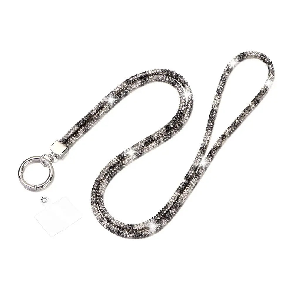 Glitter Rhinestone Phone Lanyard Phone Diamond Crystal Chain Straps Keychain Hanging Anti-lost Rope Mobile Phone Strap